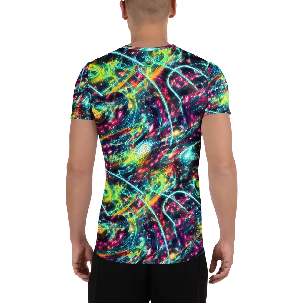 Afterdark Aurora on Men's Athletic T-Shirt — Back