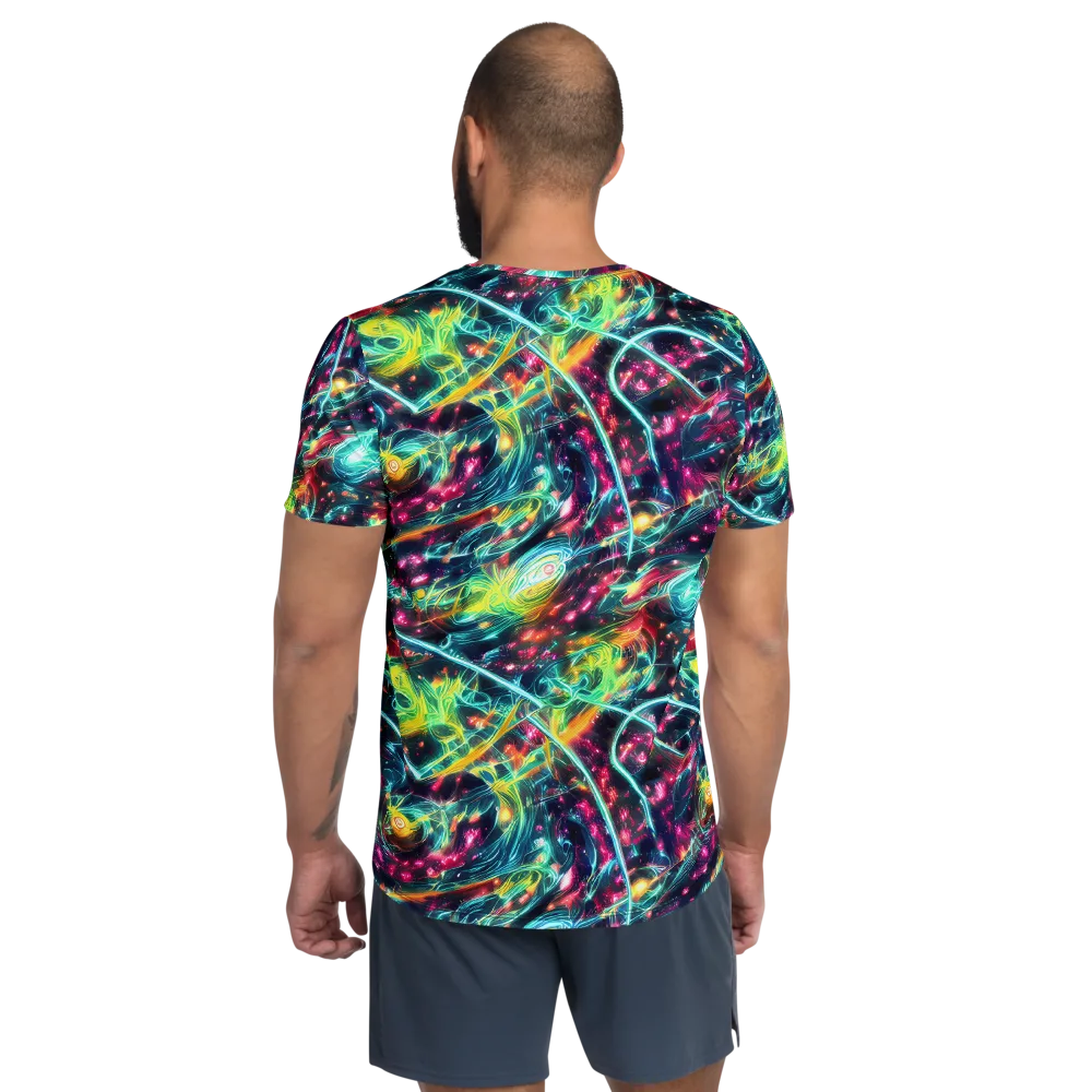 Afterdark Aurora on Men's Athletic T-Shirt — Back