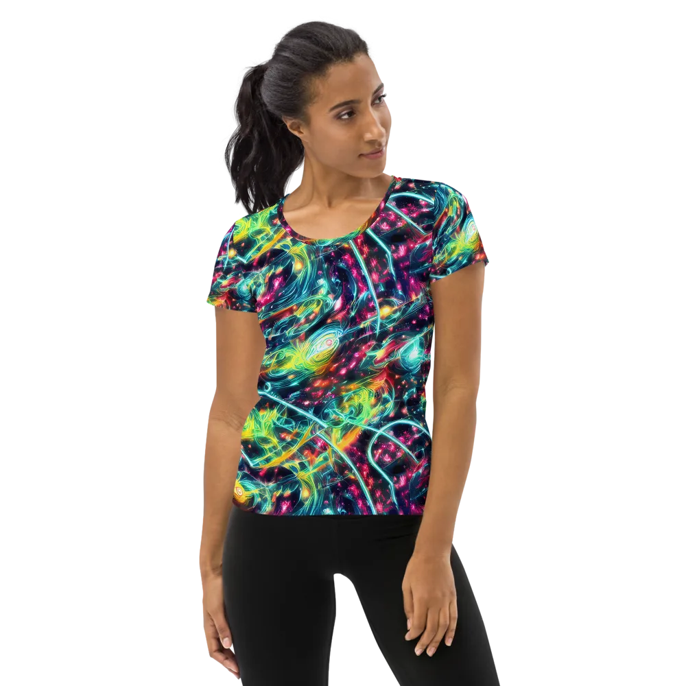Afterdark Aurora on Women's Athletic T-Shirt — Front