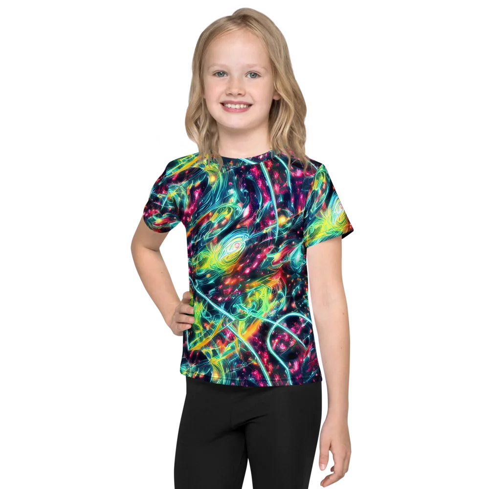 Afterdark Aurora on Kids Crew Neck T-Shirt — Front