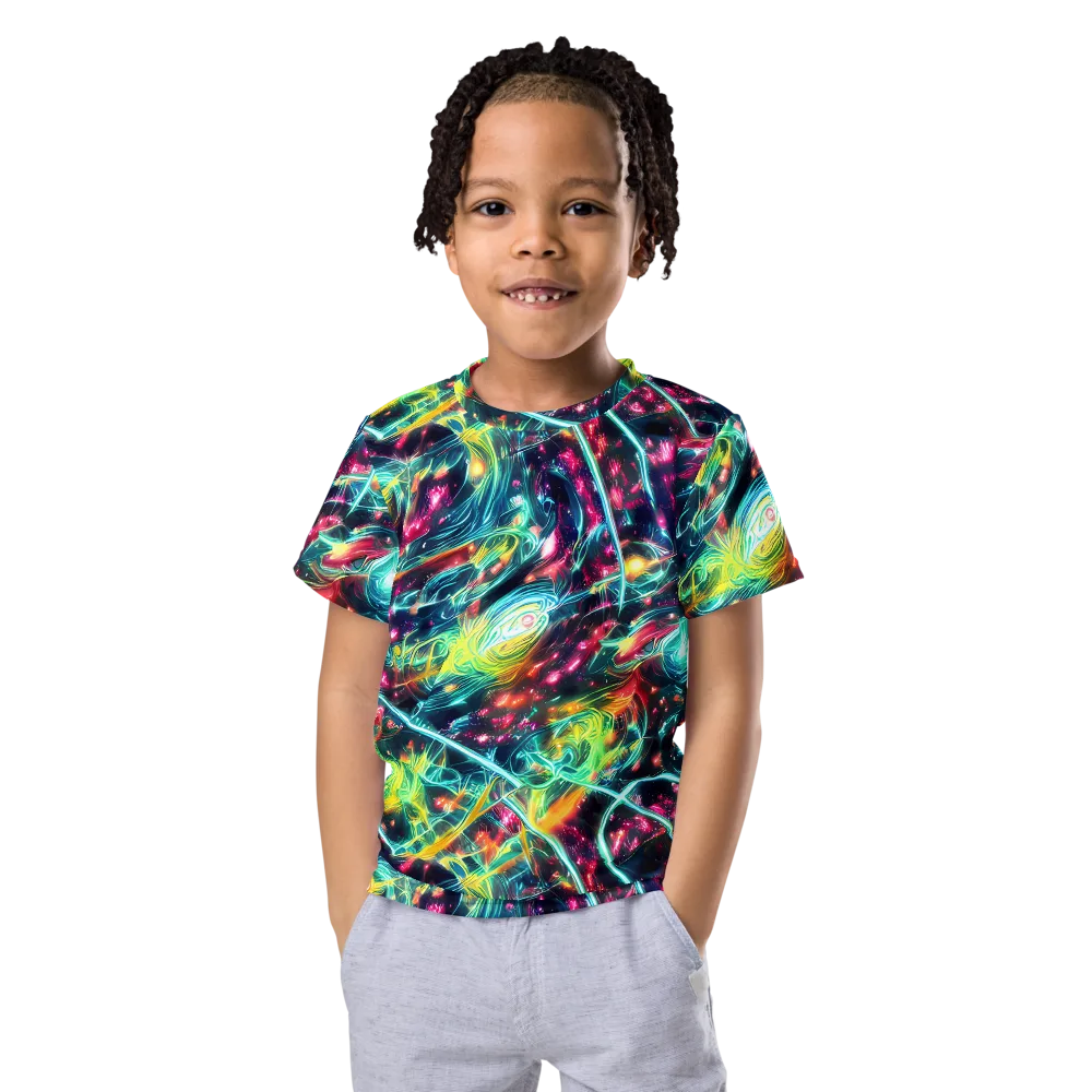Afterdark Aurora on Kids Crew Neck T-Shirt — Front