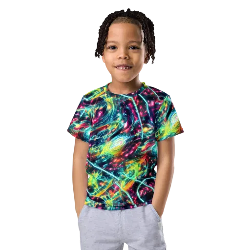 Afterdark Aurora on a Kids Crew Neck T-Shirt