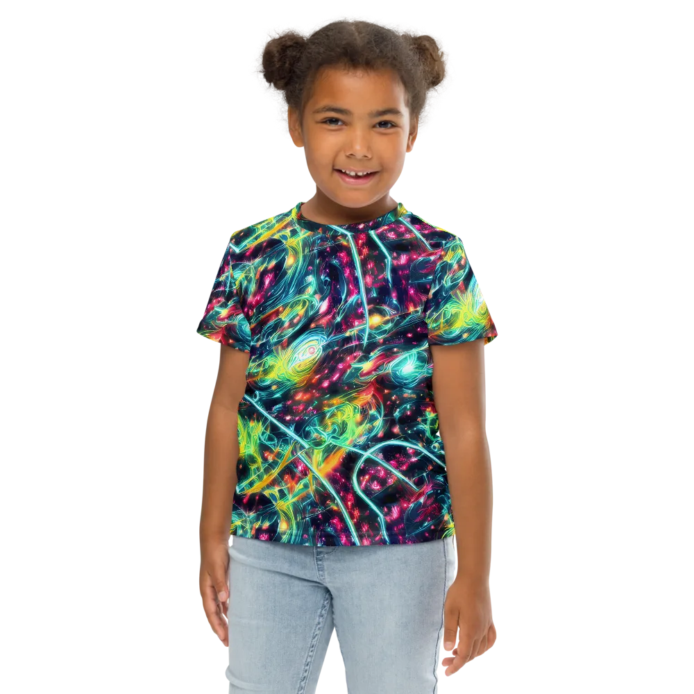 Afterdark Aurora on Kids Crew Neck T-Shirt — Front