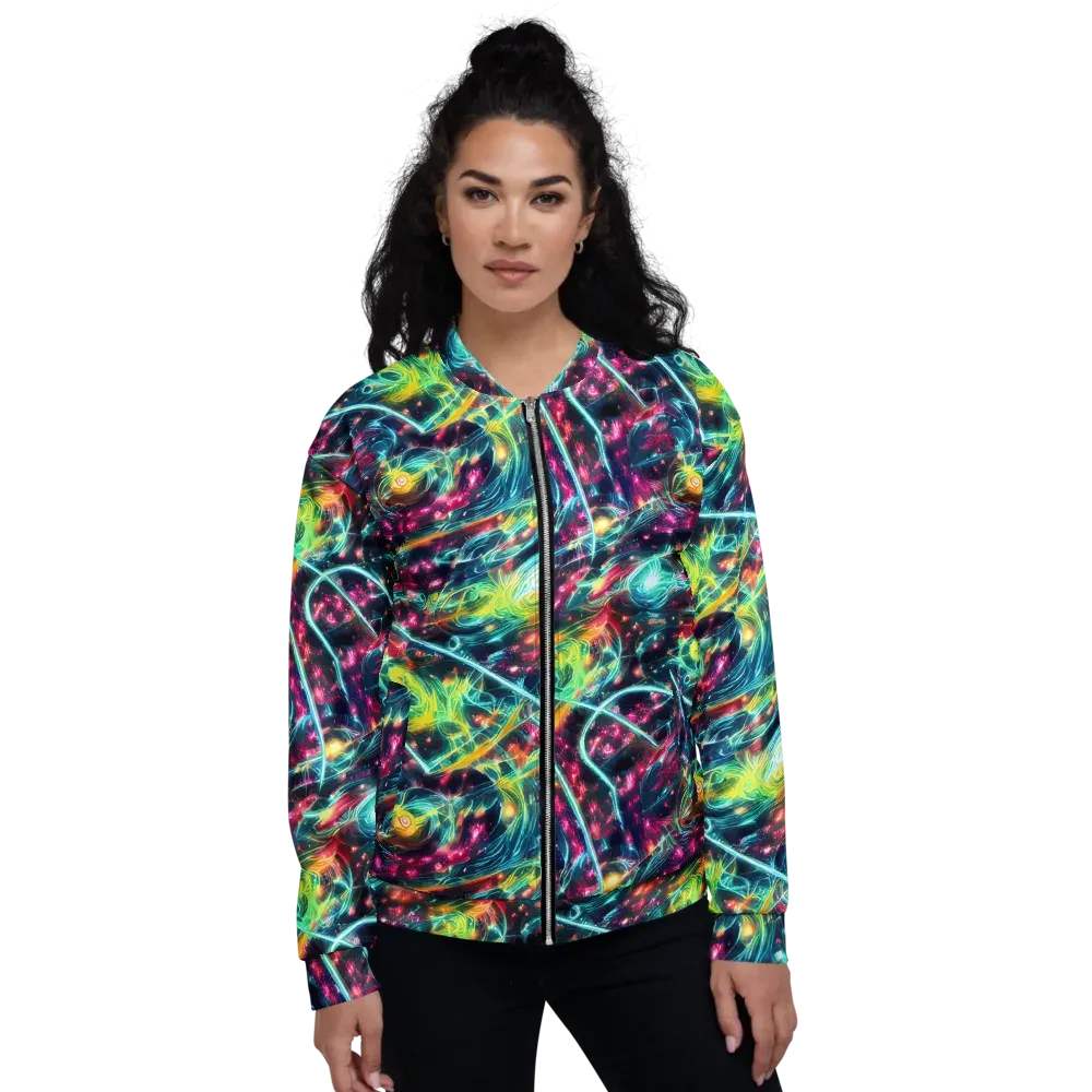 Afterdark Aurora on Bomber Jacket — Front