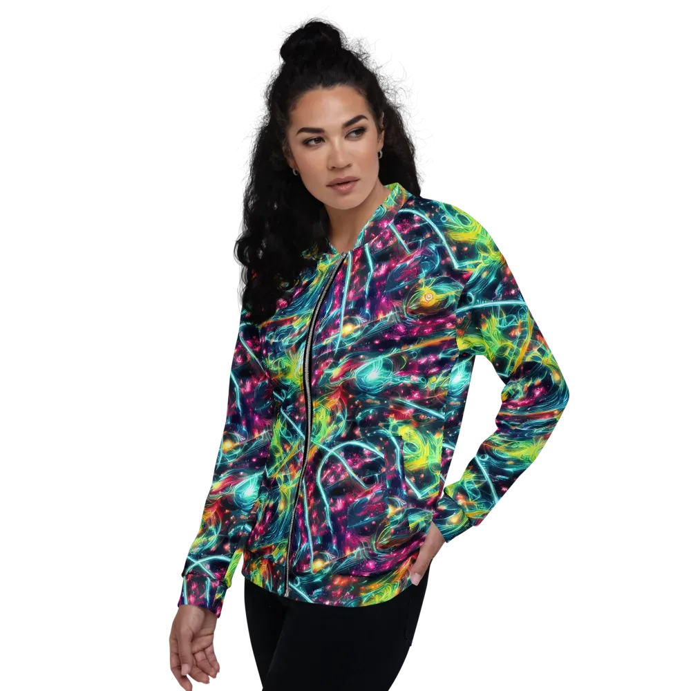 Afterdark Aurora on Bomber Jacket — Left