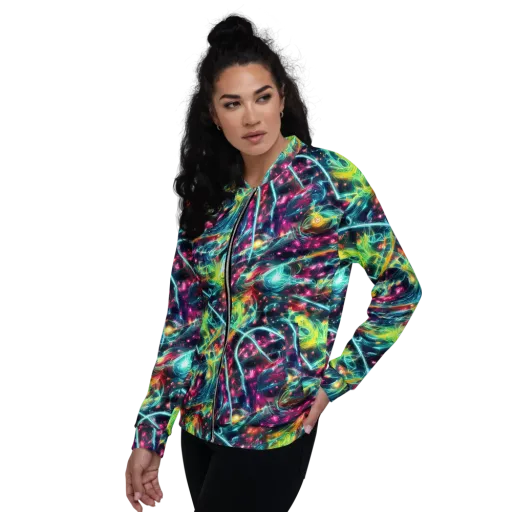 Afterdark Aurora on a Bomber Jacket