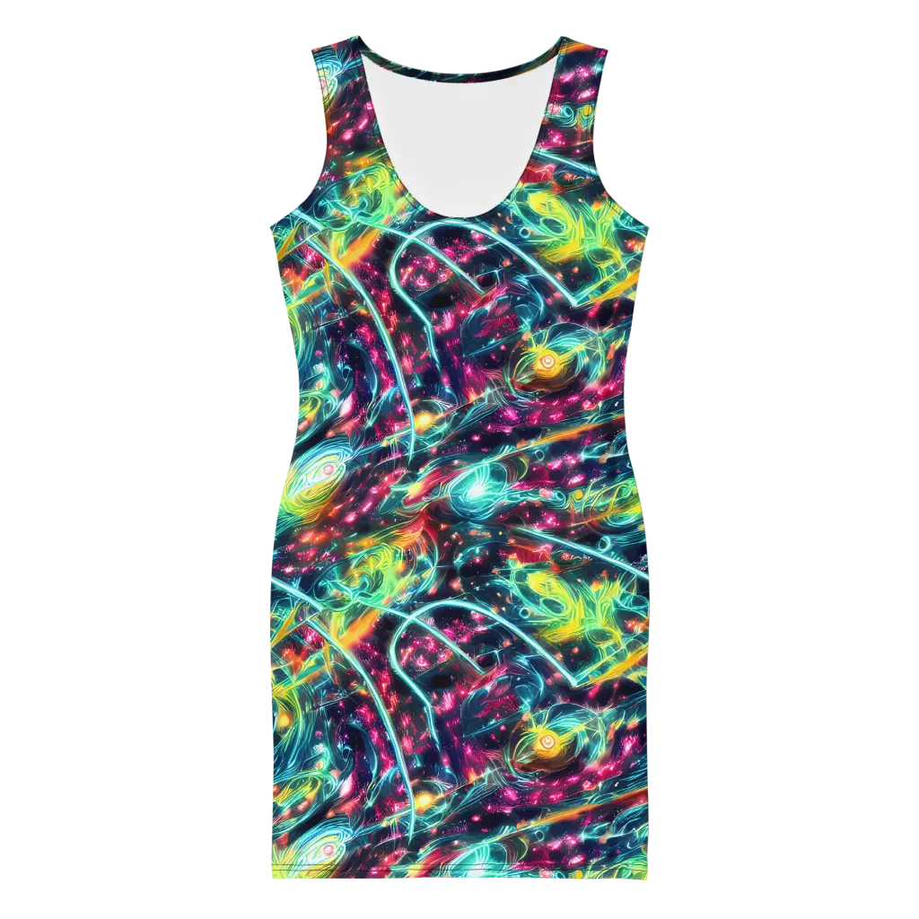 Afterdark Aurora on Bodycon Dress — Front