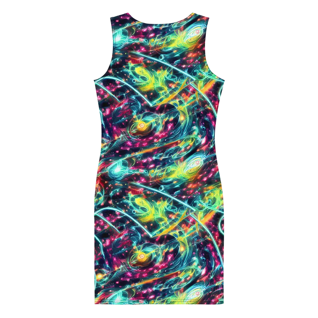 Afterdark Aurora on Bodycon Dress — Back