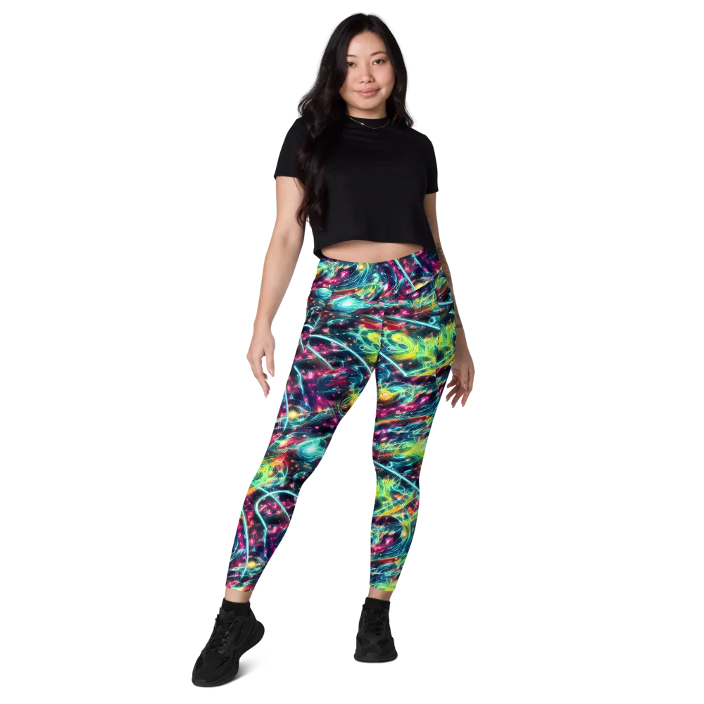 Afterdark Aurora on Leggings with Pockets — Front