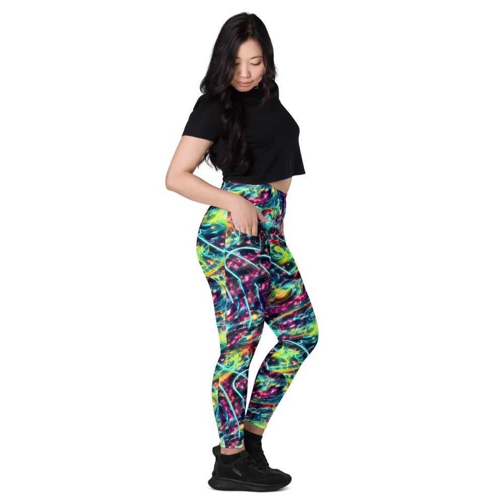Afterdark Aurora on Leggings with Pockets — Right