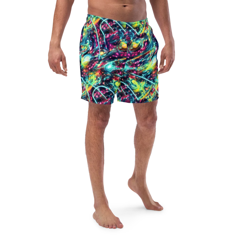 Afterdark Aurora on Swim Trunks — Front