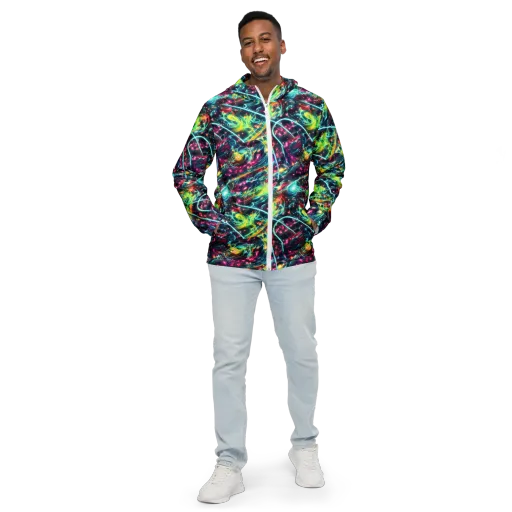Afterdark Aurora on a Men's Windbreaker