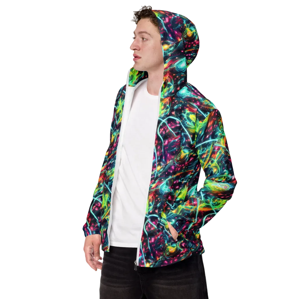 Afterdark Aurora on Men's Windbreaker — Left Front