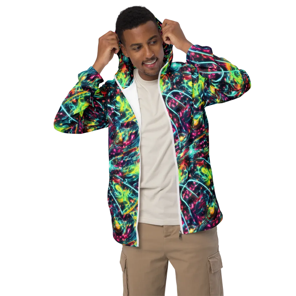 Afterdark Aurora on Men's Windbreaker — Front