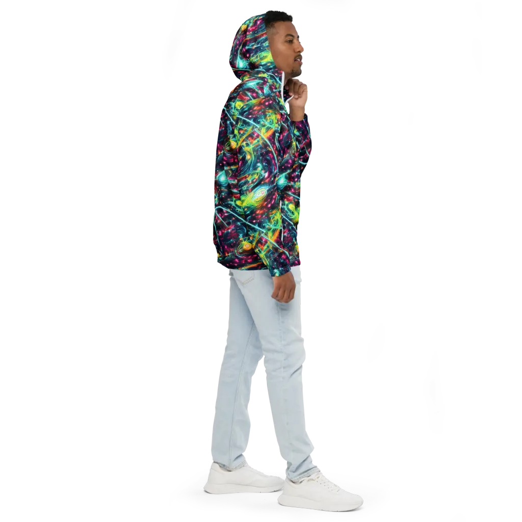 Afterdark Aurora on Men's Windbreaker — Right
