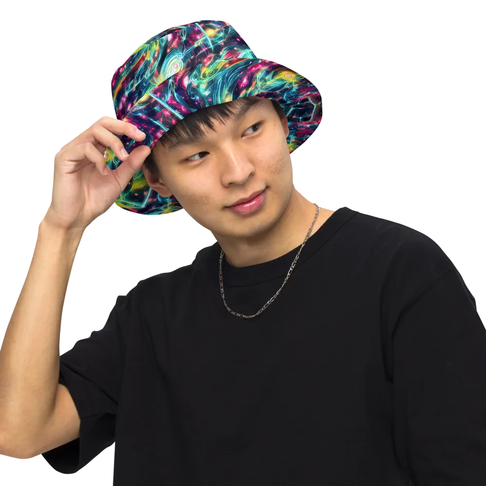Afterdark Aurora on Reversible Bucket Hat — Front Inside