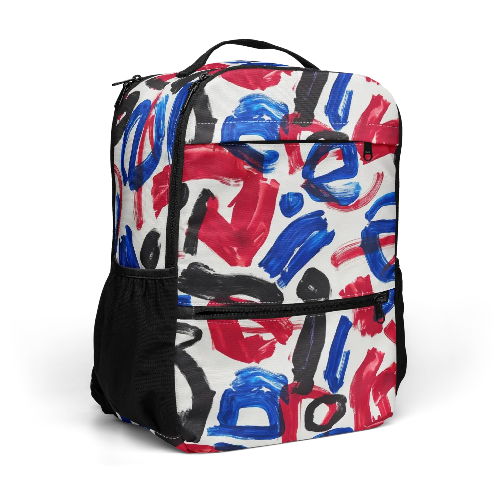 Red White Blue Brushline on Utility Backpack — Right Front