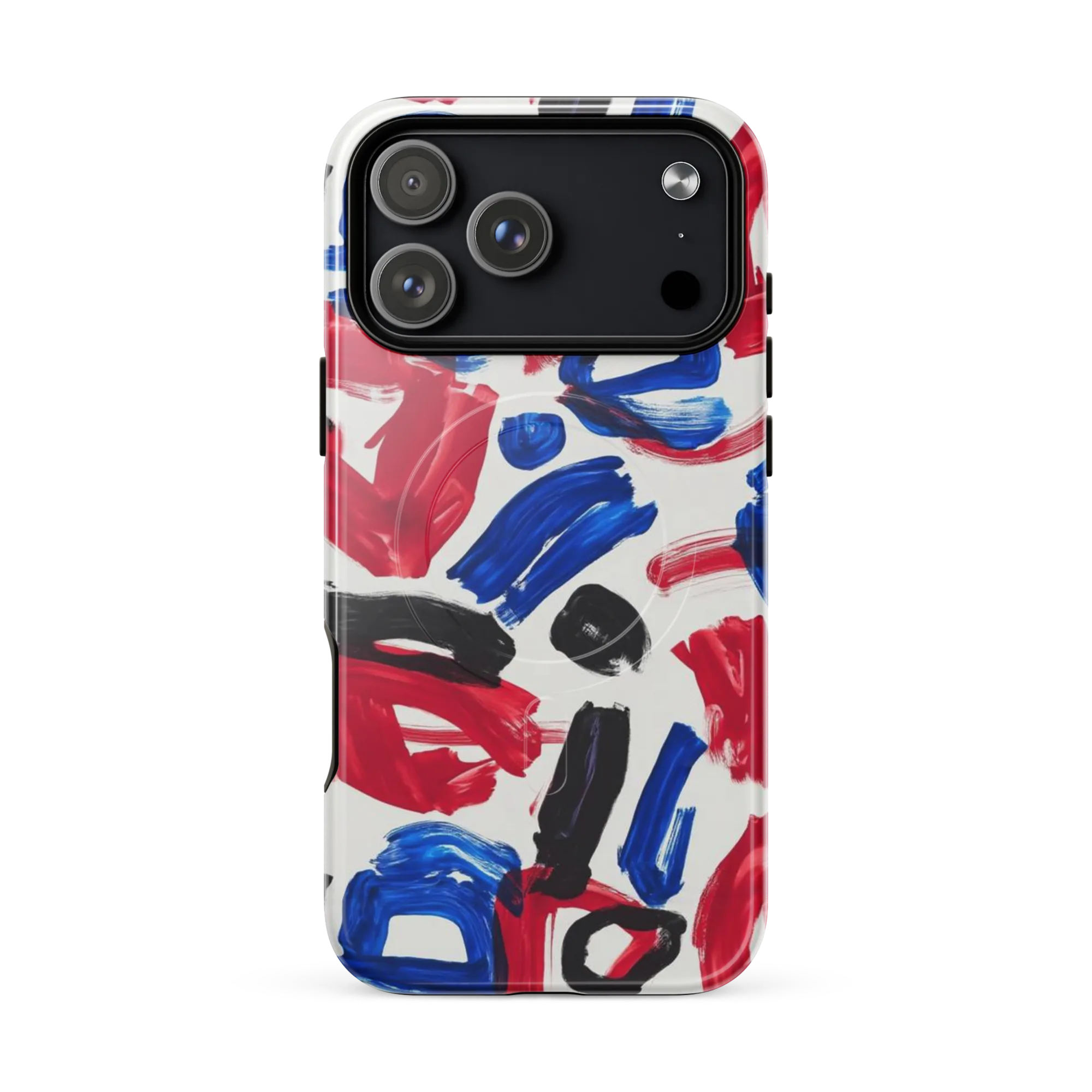 Red White Blue Brushline on MagSafe Tough Case for iPhone® — Front
