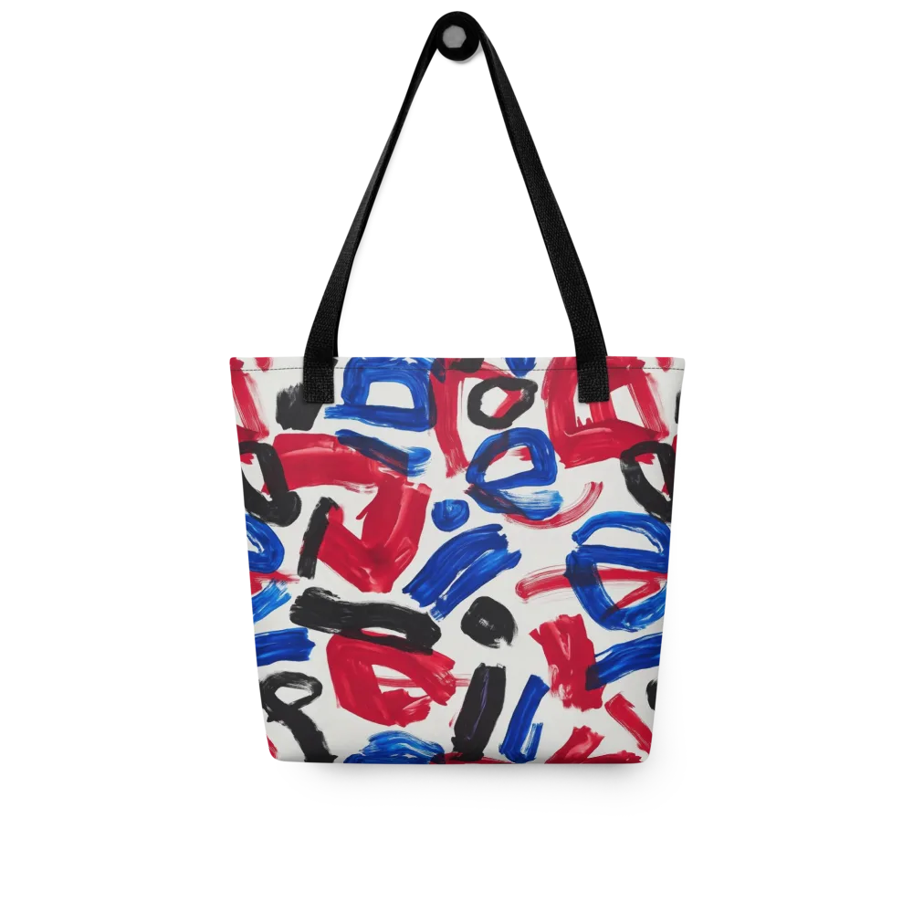 Red White Blue Brushline on Tote Bag — Front