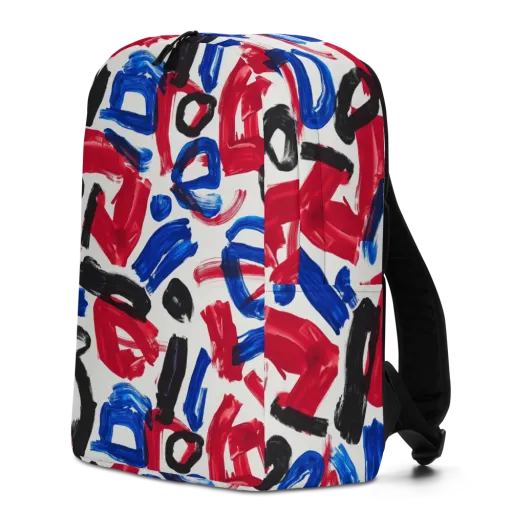 Red White Blue Brushline on a Minimalist Backpack