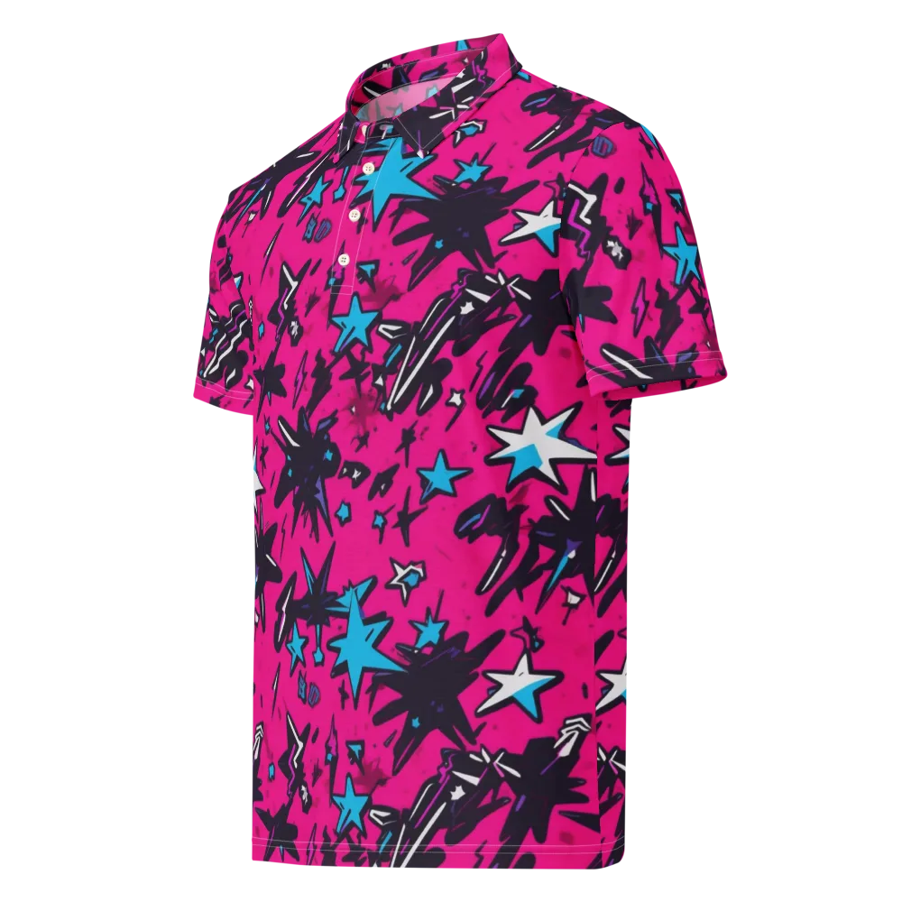 Voltage Pop on Men's Slim Fit Polo Shirt — Left Front