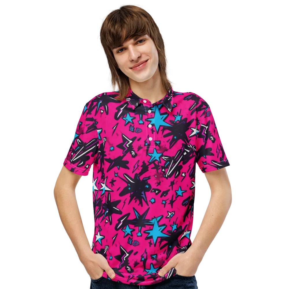 Voltage Pop on Men's Slim Fit Polo Shirt — Front