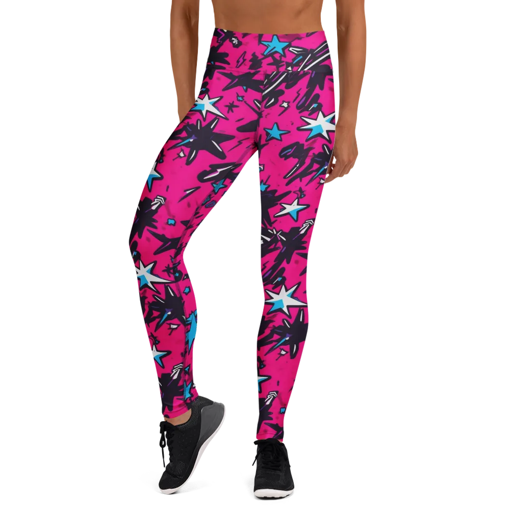 Voltage Pop on Yoga Leggings — Front