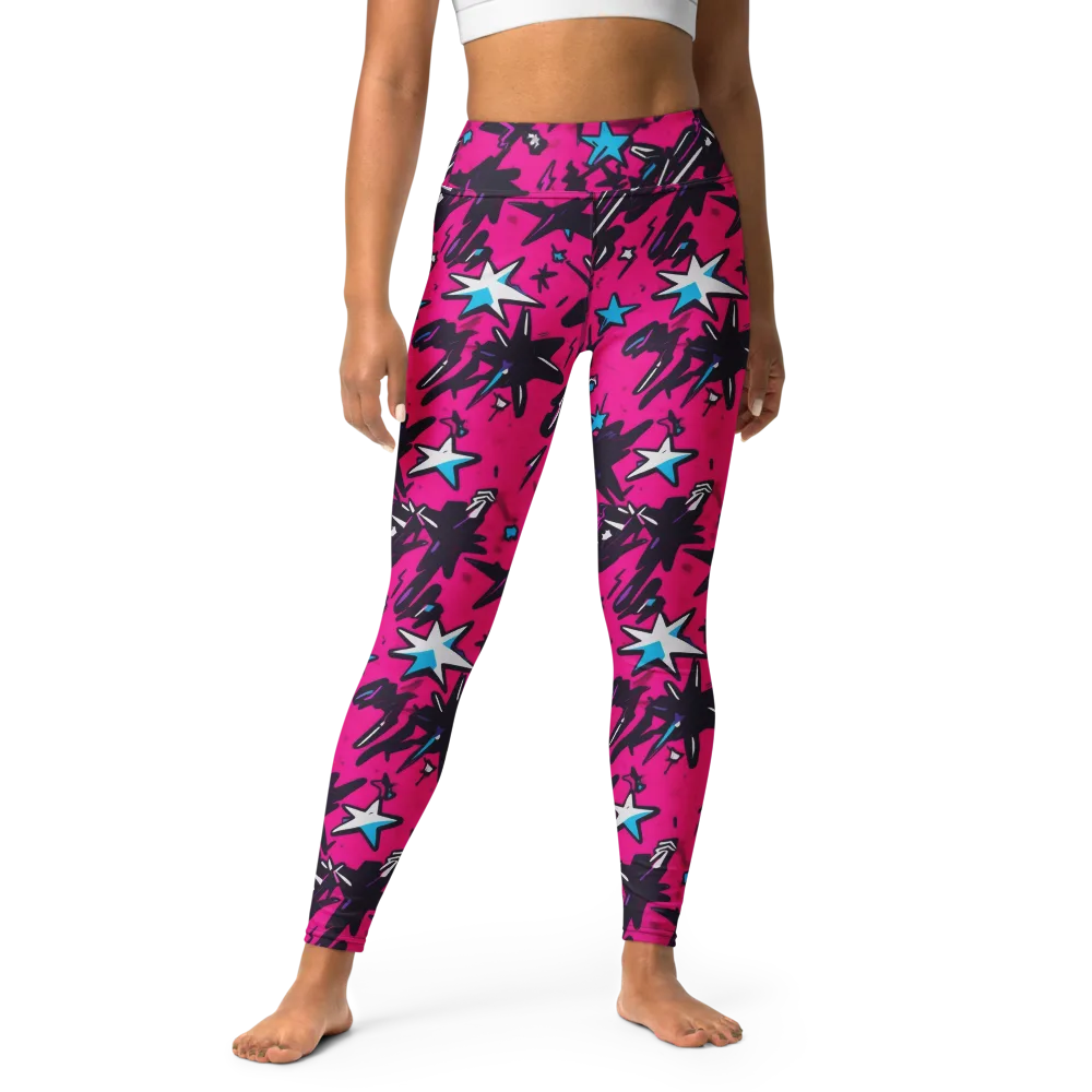 Voltage Pop on Yoga Leggings — Front