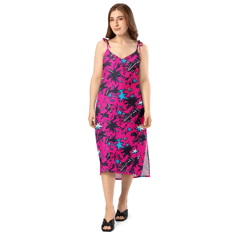 Voltage Pop on Slip Dress — Front