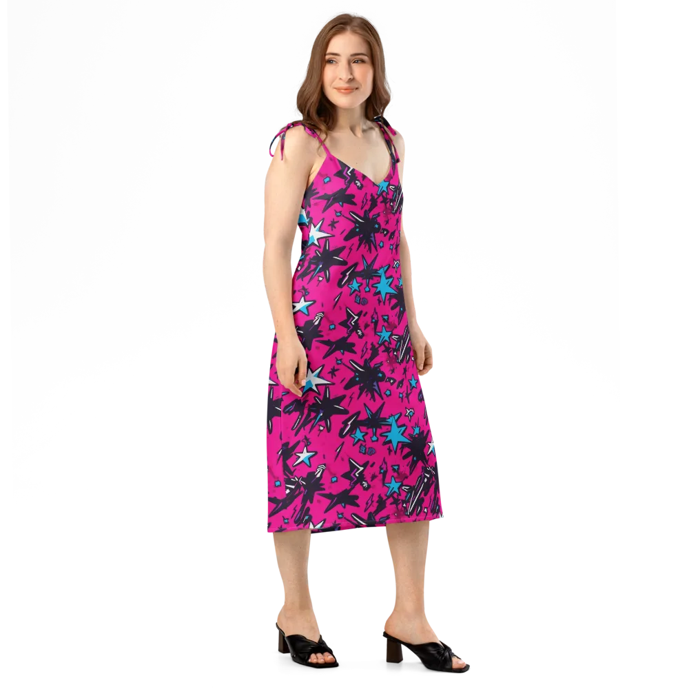 Voltage Pop on Slip Dress — Right Front