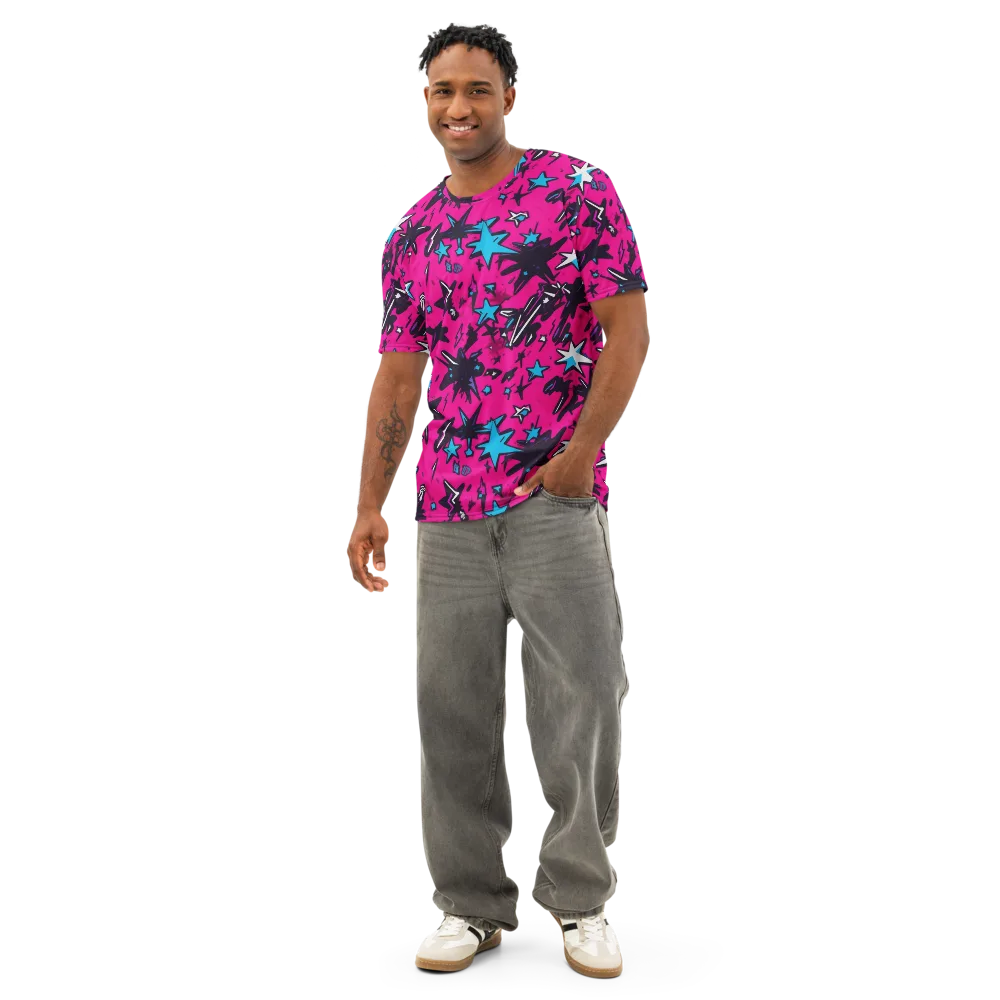 Voltage Pop on Men's Cotton Crew Neck T-Shirt — Front