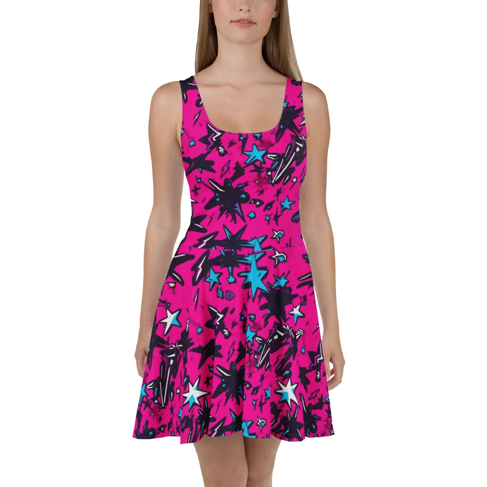 Voltage Pop on Skater Dress — Front