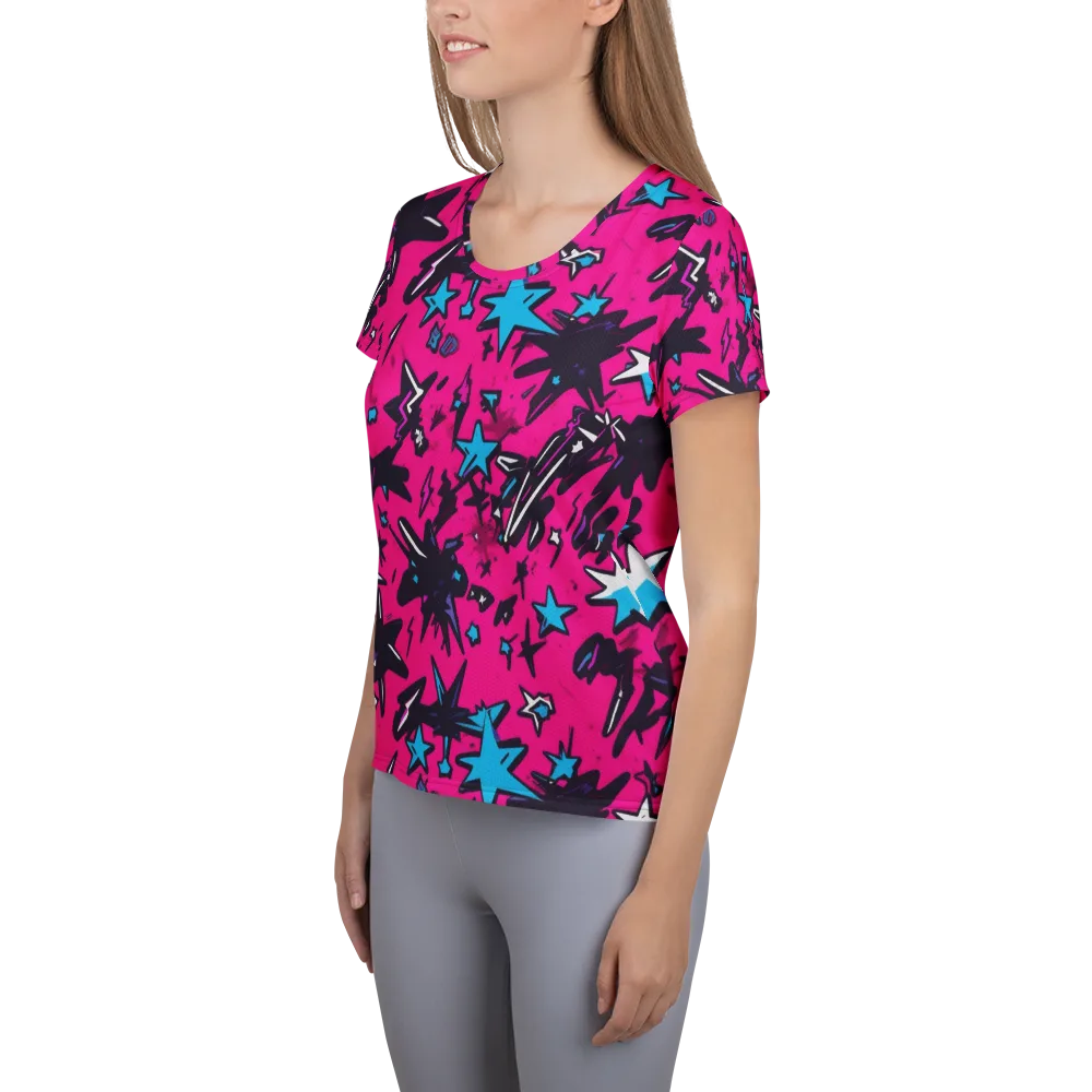 Voltage Pop on Women's Athletic T-Shirt — Left