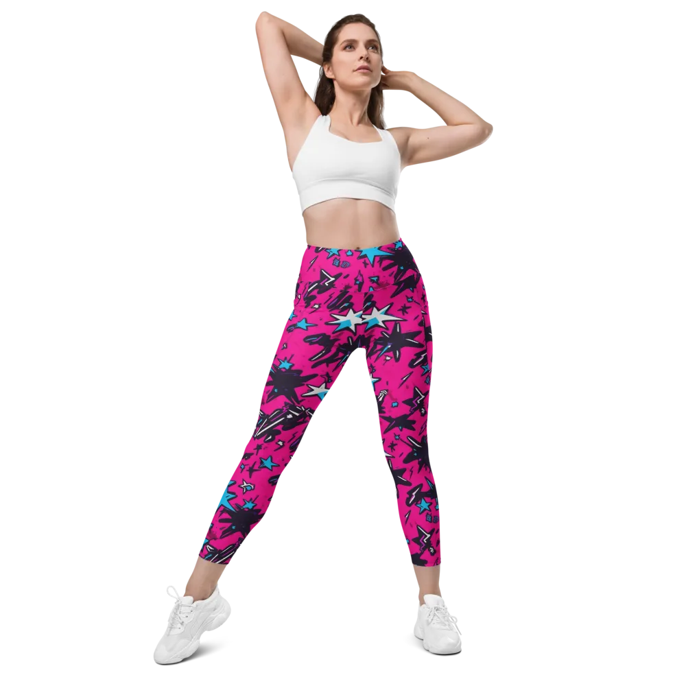 Voltage Pop on Leggings with Pockets — Front