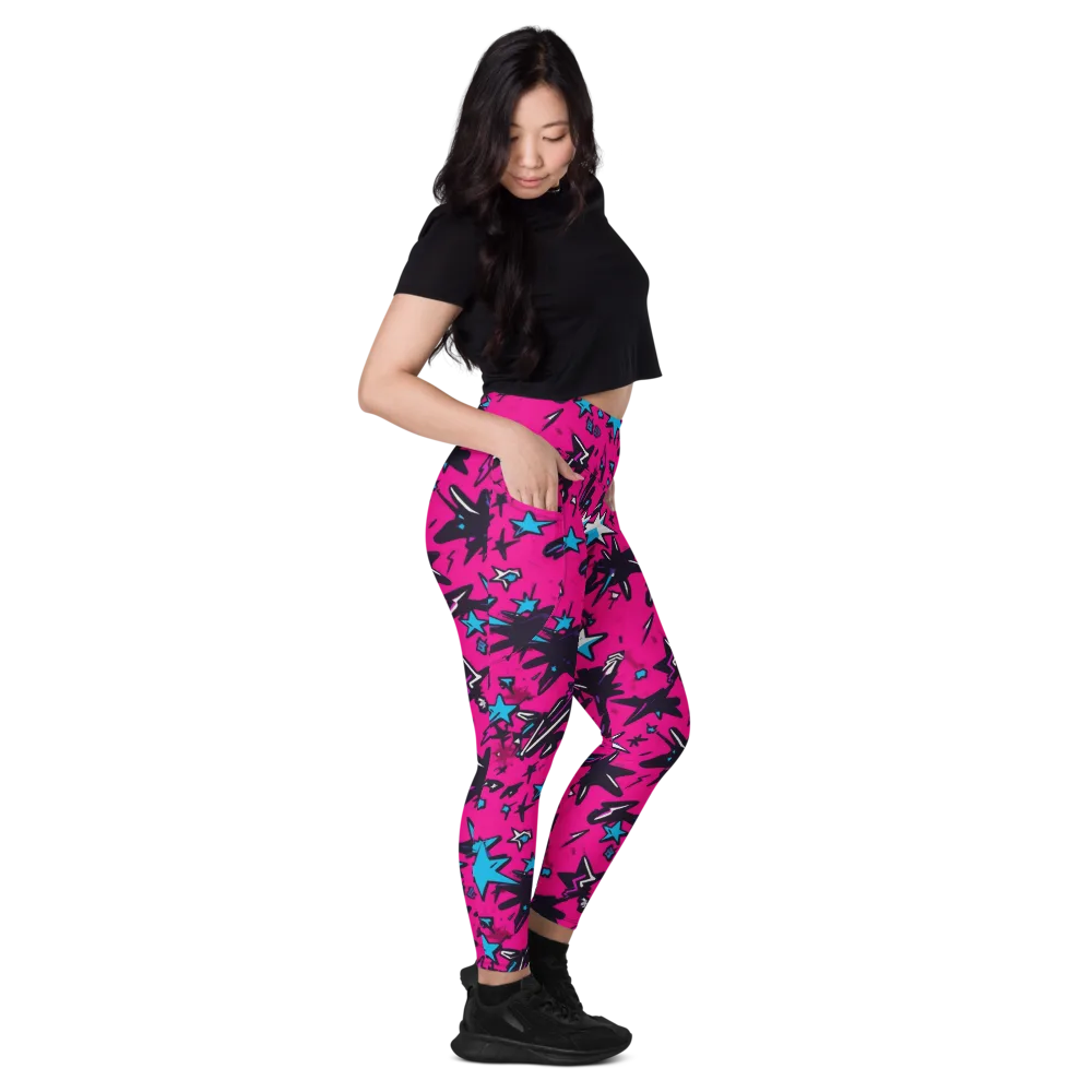 Voltage Pop on Leggings with Pockets — Right