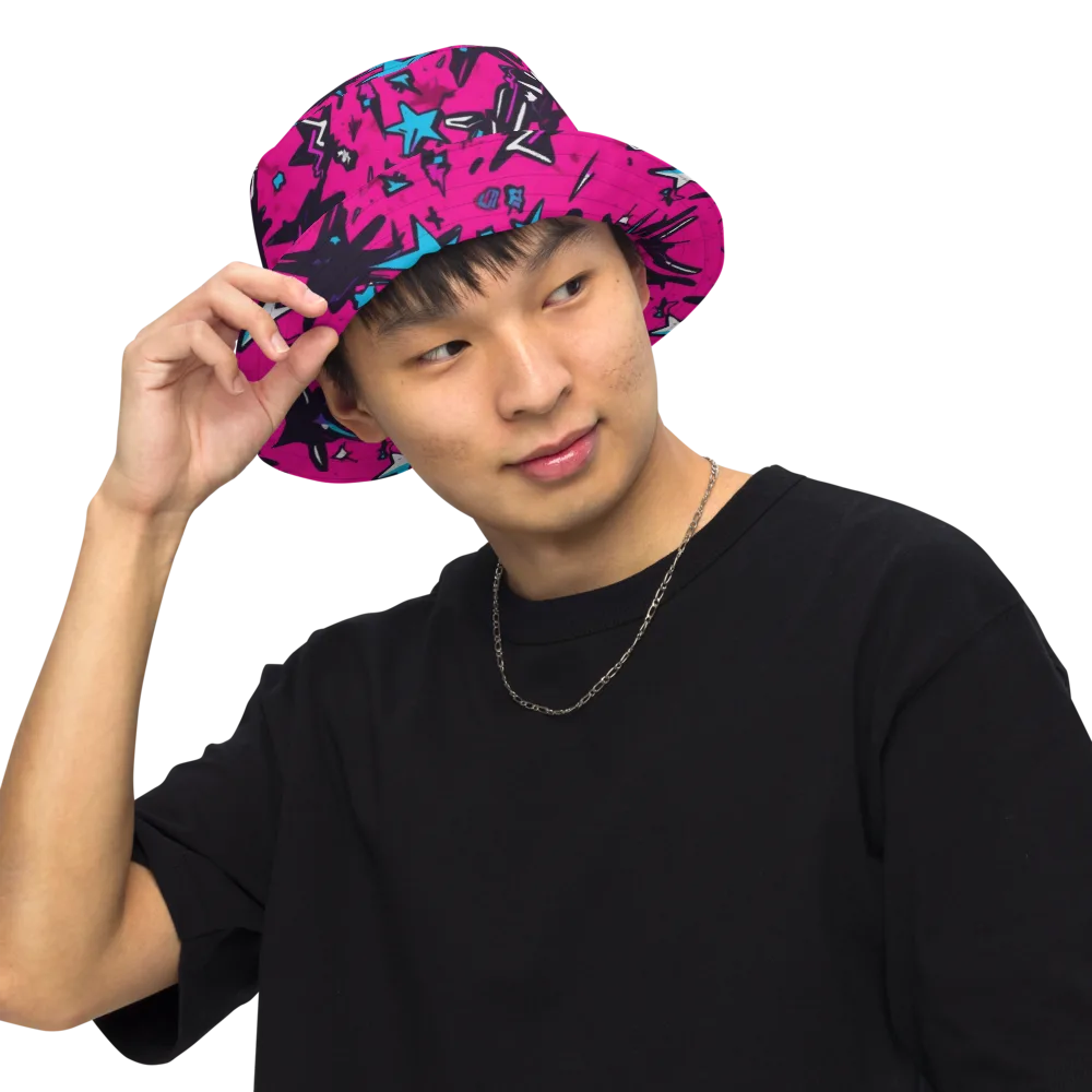 Voltage Pop on Reversible Bucket Hat — Front Inside
