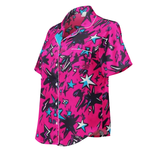 Voltage Pop on a Women's Short Sleeve Pajama Top