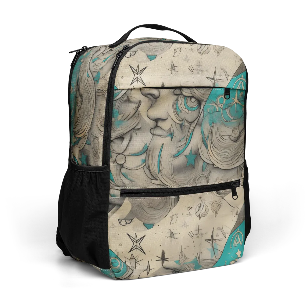 Turquoise Starlet on Utility Backpack — Right Front