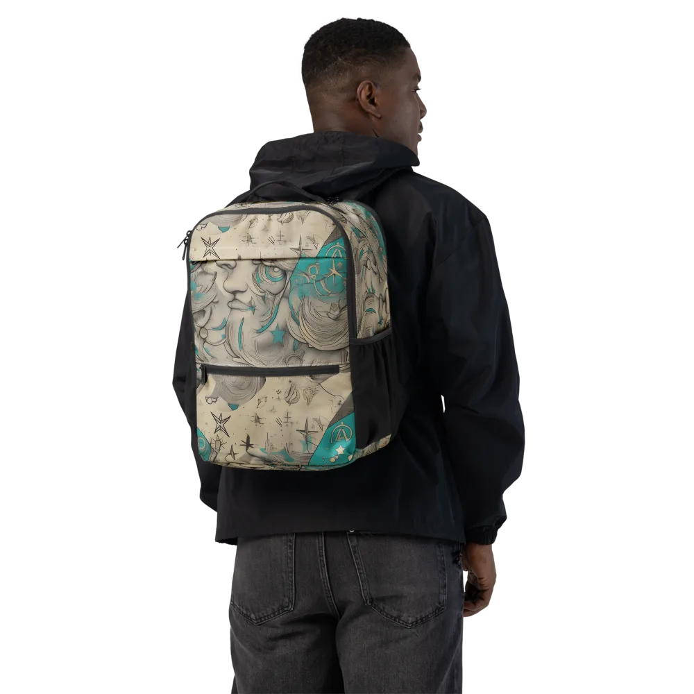 Turquoise Starlet on Utility Backpack — Back
