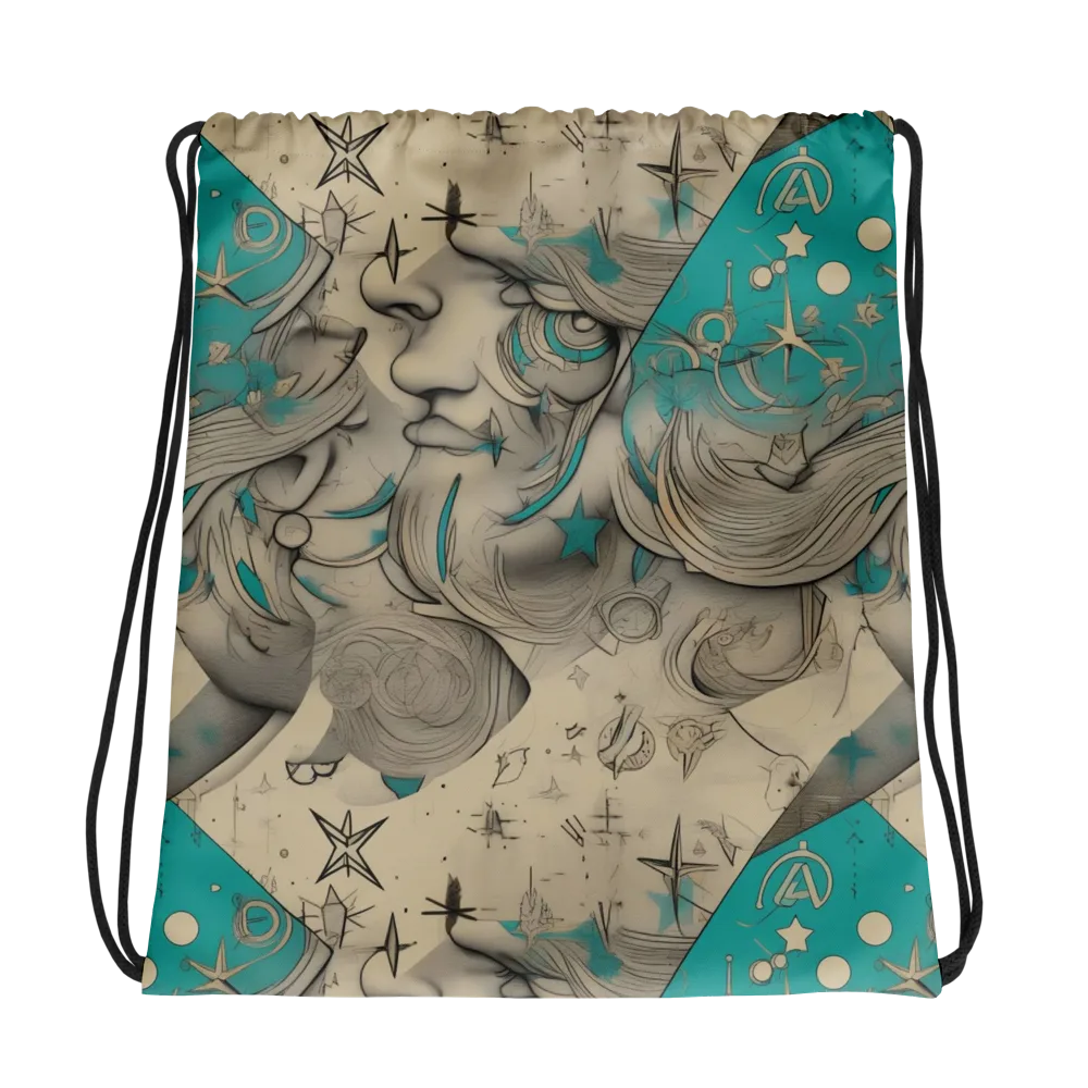 Turquoise Starlet on Drawstring Bag — Photo