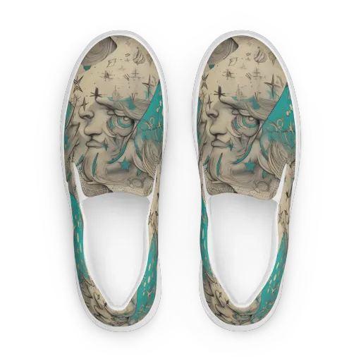 Turquoise Starlet on a Women's Slip-On Canvas Shoes