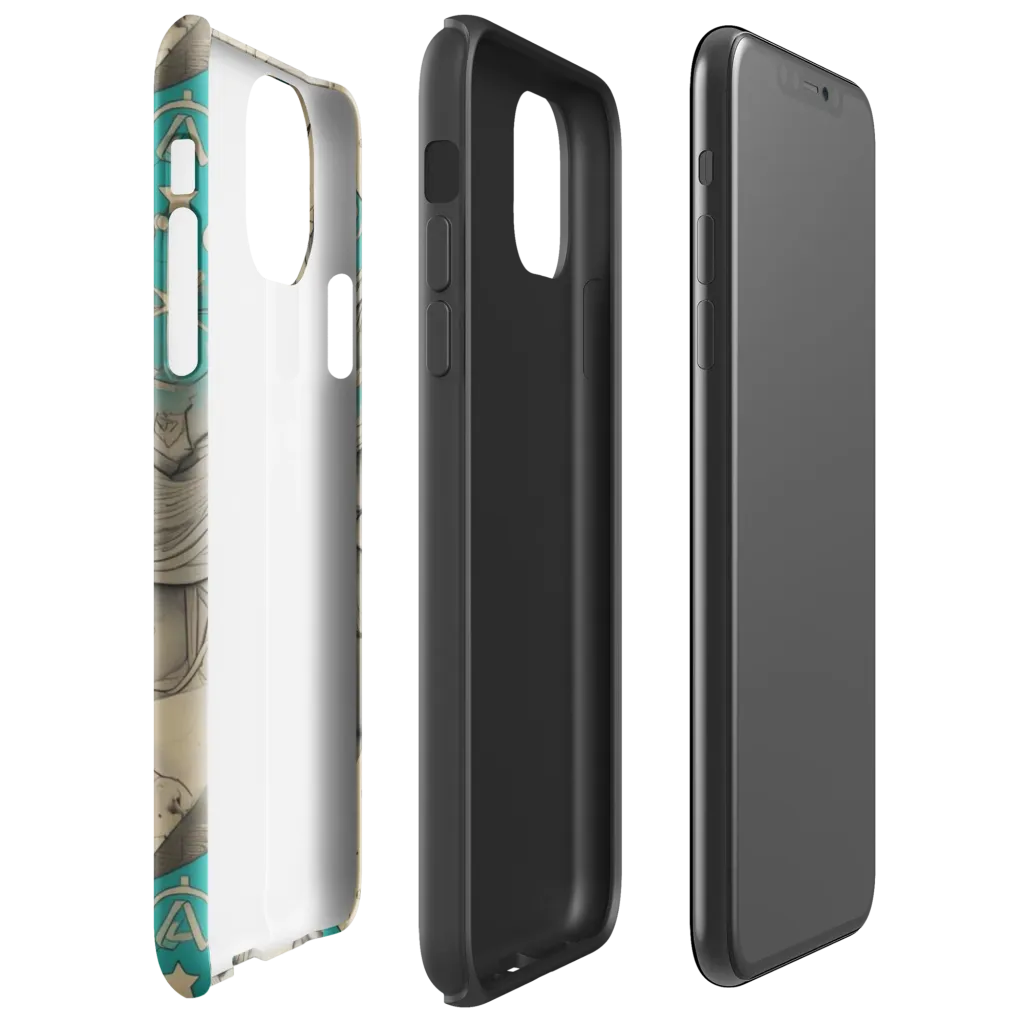 Turquoise Starlet on Tough Case for iPhone® — Right
