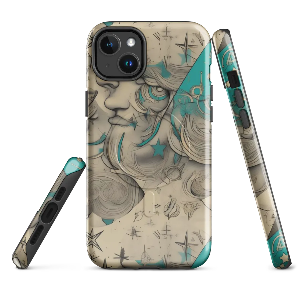 Turquoise Starlet on MagSafe Tough Case for iPhone® — Front