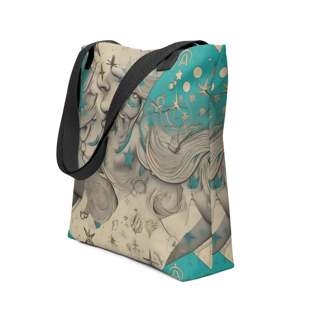 Turquoise Starlet on Tote Bag — Front