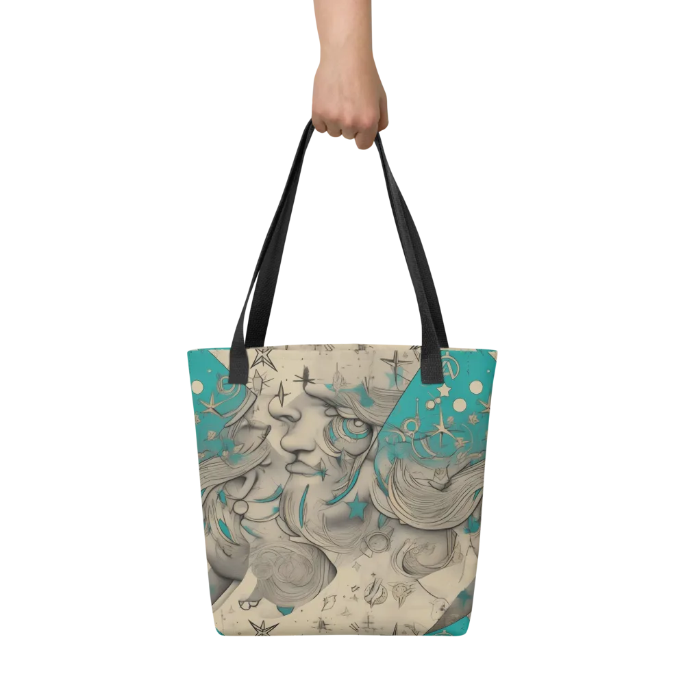 Turquoise Starlet on Tote Bag — Front