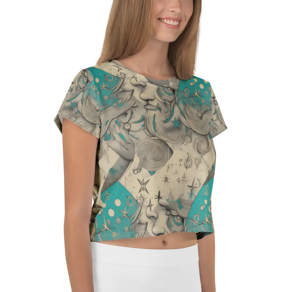 Turquoise Starlet on Crop Tee — Right