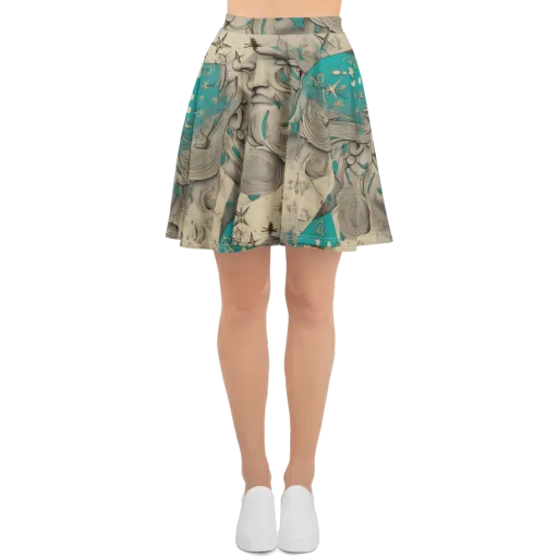 Turquoise Starlet on a Skater Skirt