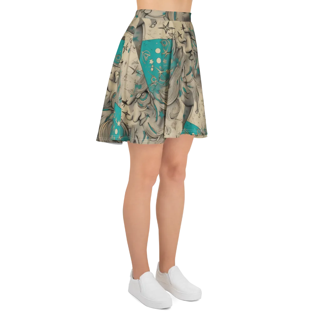Turquoise Starlet on Skater Skirt — Right
