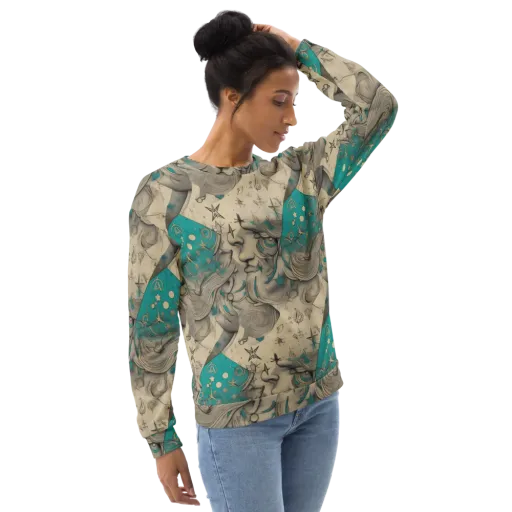 Turquoise Starlet on a Sweatshirt