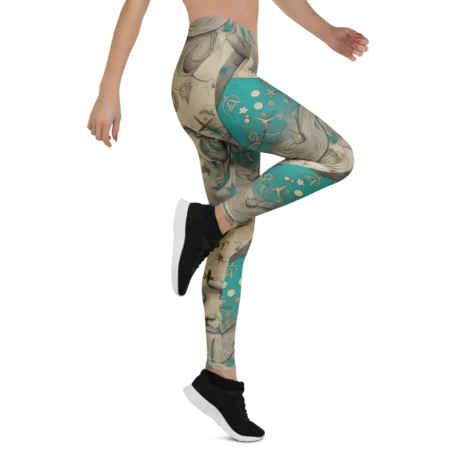 Turquoise Starlet on a Leggings